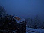 Turistajelzés a letérésnél Turistajelzés a letérésnél