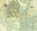 Az 1858-as katonai felmérés térképén az átvágás már erősen kifejlődött, de még Kis-Dunának nevezik a mai főmedret