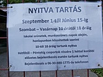 nyitvatartás