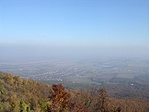 Diósjenő a horgásztóval a távolban a Cserhát