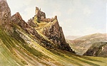 Thomas Ender akvarellje Oroszlánkőről