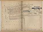 Mélykút 1857-ben, látszódik a régi tó és a templom is