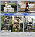 Emlékművek a gyár területén