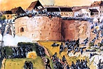 "Buda ostroma" festmény - Than Mór