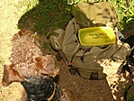 Újrarejtés előtt a négylábú geocacher végellenőrzést tart....:-)