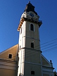Református templom tornya az első ponttól nézve