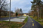 A tatai vég- (kezdő)pont, parkolóval