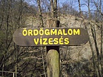 Ördögmalom-vízesés tábla