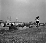 Sintér-domb, kilátás a Vár felé 1960 (Fortepan)