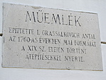 Műemlék tábla