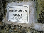 Kismélyvölgyi-forrás táblája