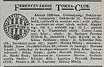 1901. december 8-án a Sport-Világ 47. számában jelent meg először a Fradi-címer grafikája
