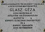 524. Glasz Géza, Budapest, XIX. Báthory utca 5.