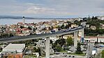 A viadukt és Crikvenica, délről.