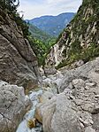 A felső vízesés hídjáról a panoráma