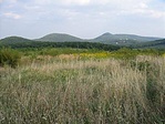 Távolban a János-hegyi és a Nagy-Hárs-hegyi kilátó