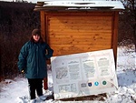 Megrongálódott információs tábla