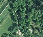 Tiszakürt: arborétum bejárat és ládaközeli ortofotó