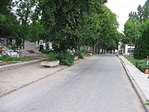 A temetőben