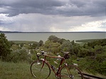 Kilátás a viharos Balatonra