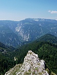 Kientaler Hütte - kilátás a kis klettersteig tetejéről a Rax felé