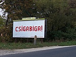 Csigabiga hirdetőtábla