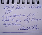 MP bejegyzése