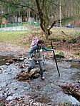 Az első akadály - átkelés a patakon