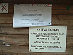 A látogathatóságra vonatkozó tábla szövege kissé átalakult