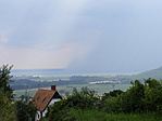 Vihar a Balatonon Szigliget mellett.