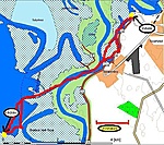 16km-es kenus útvonalunk