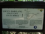 A barlang ismertető táblája