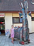 Kerti grill a parkoló melleti étteremben