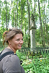 Ilona a szobrával