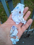 ázott papírfecni