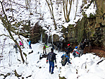 2018 01 27 Mátrakeresztes közelében Alsó-vízesés az I Geovándor túra résztvevői 1 GCVIDR