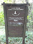 Tájékoztatótábla a parkolónál