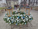 Adventi koszorú a Petőfi téren