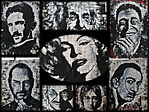 Plázában kiállított képekből collage