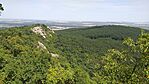 panoráma föntről a sziklák felé