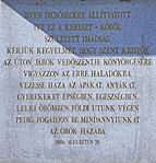 Kigyósi Csárda melletti kereszt felirata